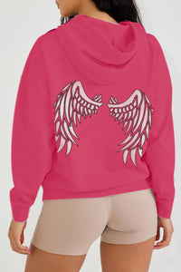 Simply Love Full Size Angle Wings Graphic Hoodie