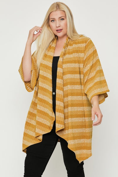 Kimono Style Striped Cardigan - FabulousFixx