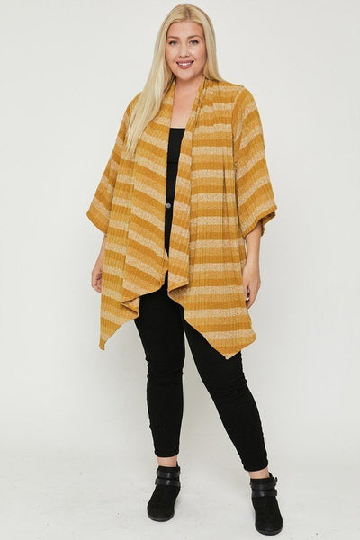 Kimono Style Striped Cardigan - FabulousFixx