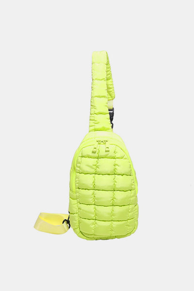 Quilted Nylon Crossbody  Bag