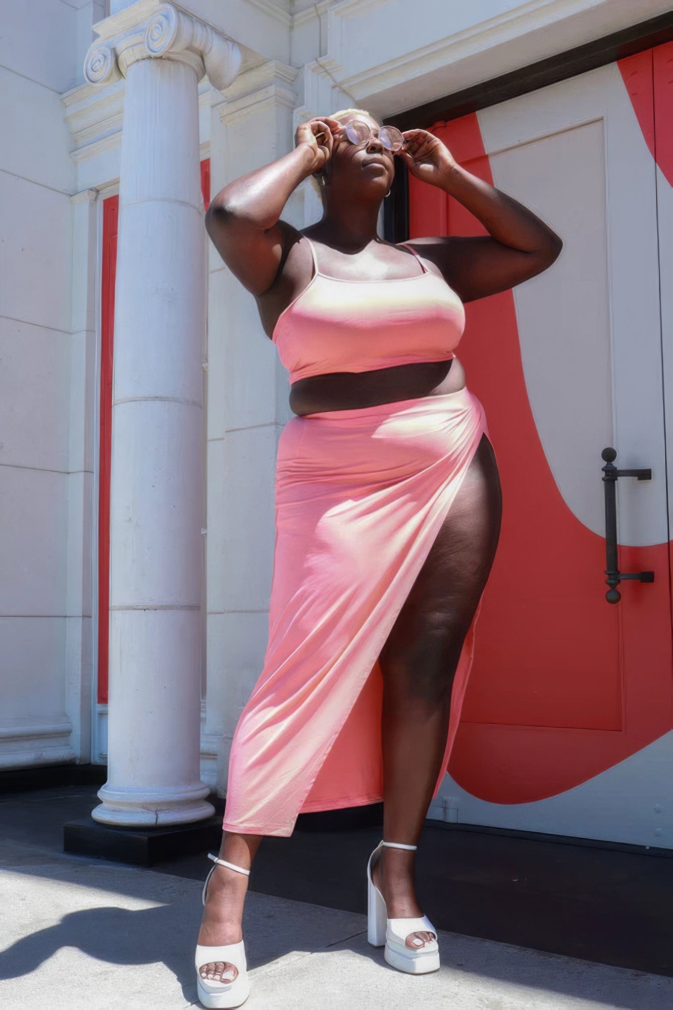 Crop Cami & Split Thigh Maxi Skirt Set