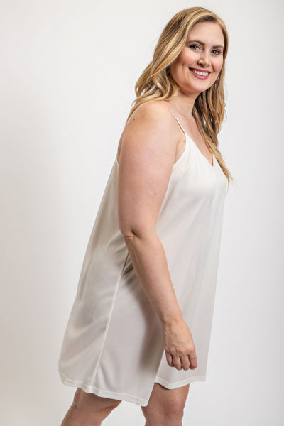 V-Neck Slip Dress with Adjustable Straps