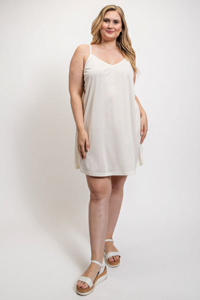 V-Neck Slip Dress with Adjustable Straps