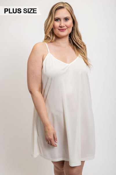 V-Neck Slip Dress with Adjustable Straps