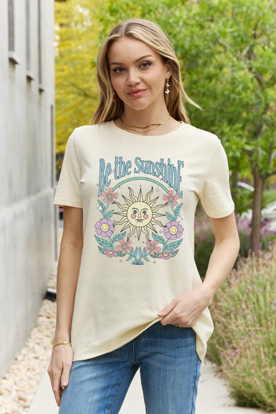 Simply Love Full Size BE THE SUNSHINE Graphic Cotton Tee