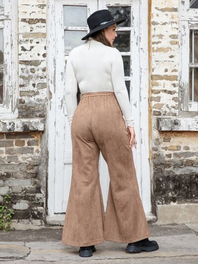 Plus Size Pocketed Flare Pants