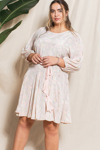 Abstract Printed Mini Swing Woven Dress - FabulousFixx