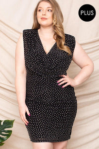 Translucent Rhinestone Mini Dress - FabulousFixx