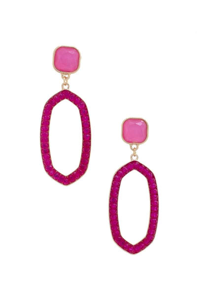 Beaded Oval Post Drop Earring - FabulousFixx