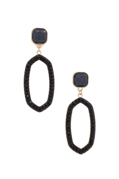 Beaded Oval Post Drop Earring - FabulousFixx