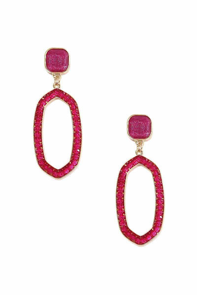 Beaded Oval Post Drop Earring - FabulousFixx