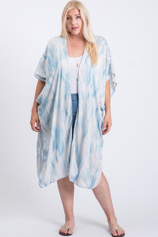 Zebra Print Short Sleeve Maxi Kimono - FabulousFixx
