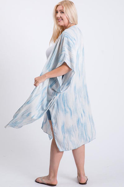 Zebra Print Short Sleeve Maxi Kimono - FabulousFixx