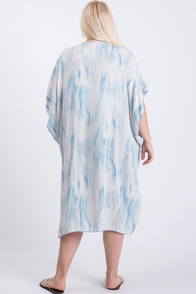 Zebra Print Short Sleeve Maxi Kimono - FabulousFixx