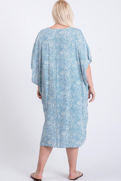 Zebra Print Short Sleeve Maxi Kimono - FabulousFixx