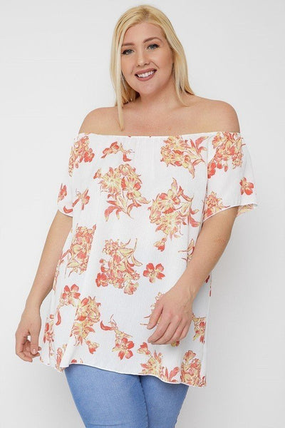 Floral Print Off The Shoulder Top - FabulousFixx