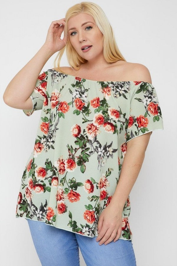 Floral Print Off The Shoulder Top - FabulousFixx