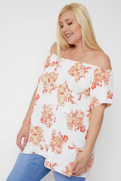 Floral Print Off The Shoulder Top - FabulousFixx