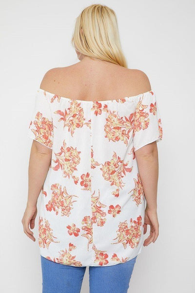 Floral Print Off The Shoulder Top - FabulousFixx