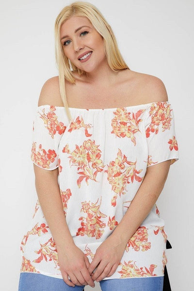 Floral Print Off The Shoulder Top - FabulousFixx