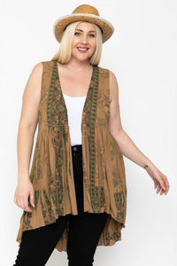 Long Flattering Silhouette Sleeveless Cardigan - FabulousFixx
