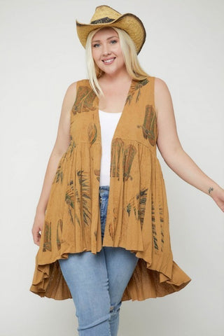 Long Flattering Silhouette Sleeveless Cardigan - FabulousFixx