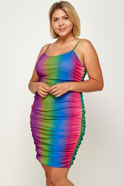 Junior Rainbow Ombre Print Cami Dress - FabulousFixx