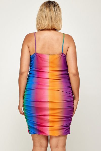 Junior Rainbow Ombre Print Cami Dress - FabulousFixx