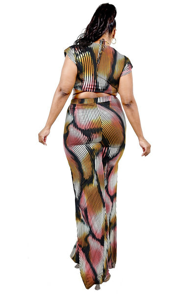 Knitted Color Painting 2 Piece Pants Set - FabulousFixx