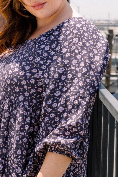Tiny Floral Printed Square Neckline Top - FabulousFixx
