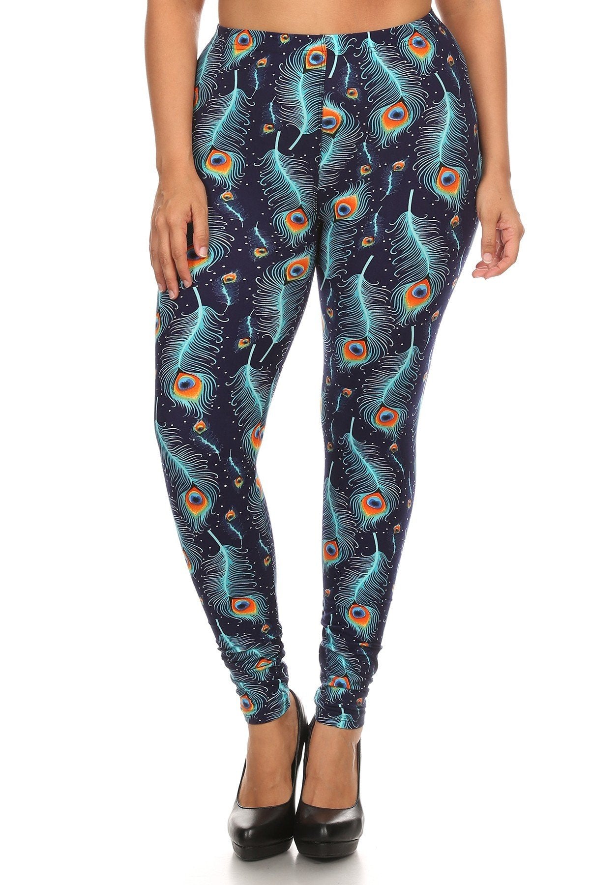 Full Length Leggings in a Slim Fitting Style with a Banded High Waist - FabulousFixx