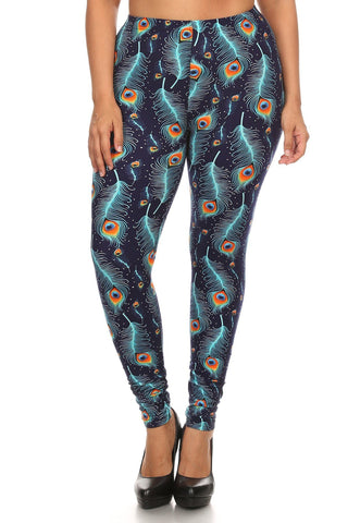 Full Length Leggings in a Slim Fitting Style with a Banded High Waist - FabulousFixx