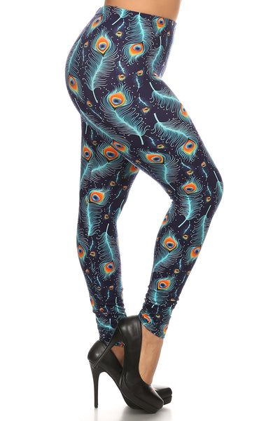 Full Length Leggings in a Slim Fitting Style with a Banded High Waist - FabulousFixx