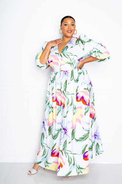 Puff Sleeve Button Front Dress - FabulousFixx