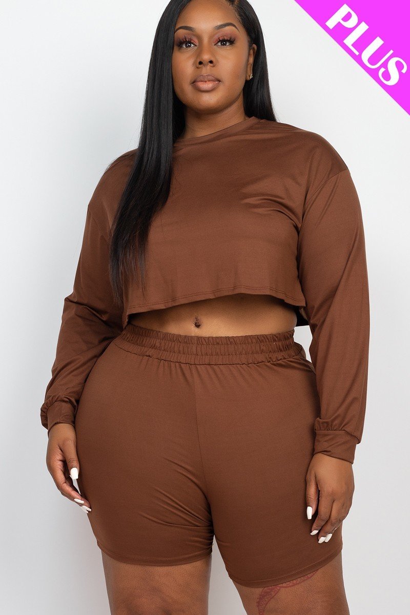 Cozy Crop Top and Shorts Set - FabulousFixx