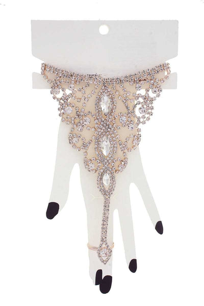 Marquise Rhinestone Hand Ring Bracelet - FabulousFixx