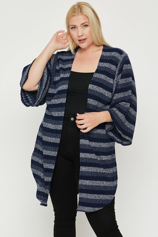 Multi-Color Striped Cardigan - FabulousFixx