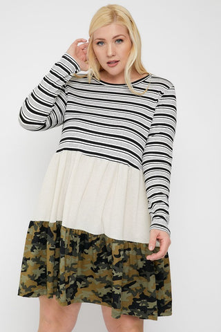 Tiered Color Block Dress - FabulousFixx