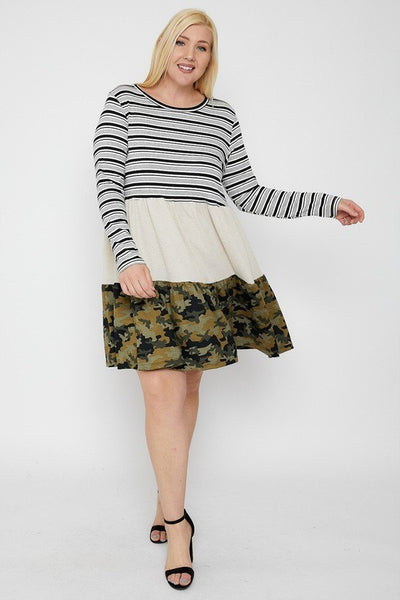 Tiered Color Block Dress - FabulousFixx