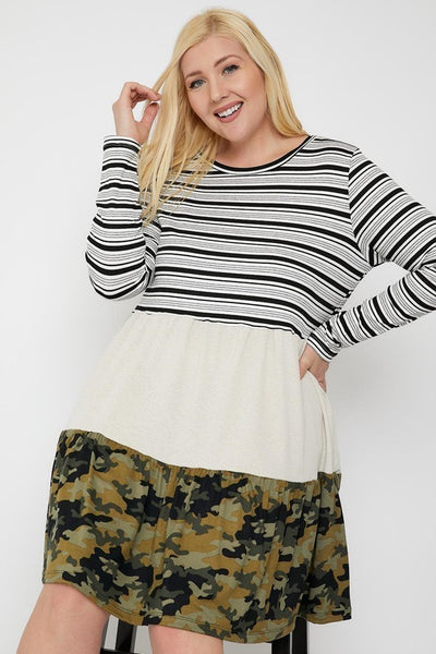 Tiered Color Block Dress - FabulousFixx