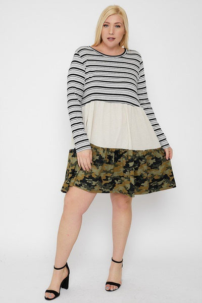 Tiered Color Block Dress - FabulousFixx
