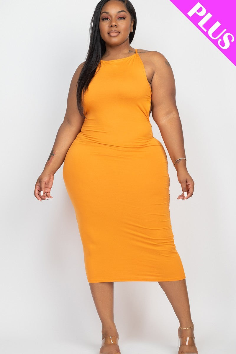 Open Back Criscross Maxi Fashion Dress - FabulousFixx