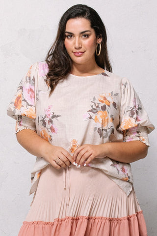 Floral Printed Woven Blouse - FabulousFixx