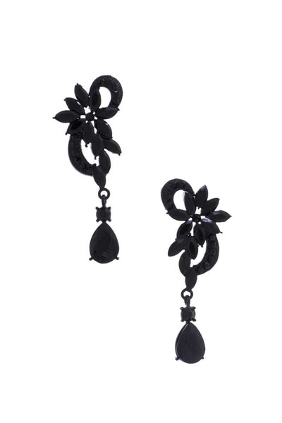 Flower Rhinestone Dangle Earring - FabulousFixx