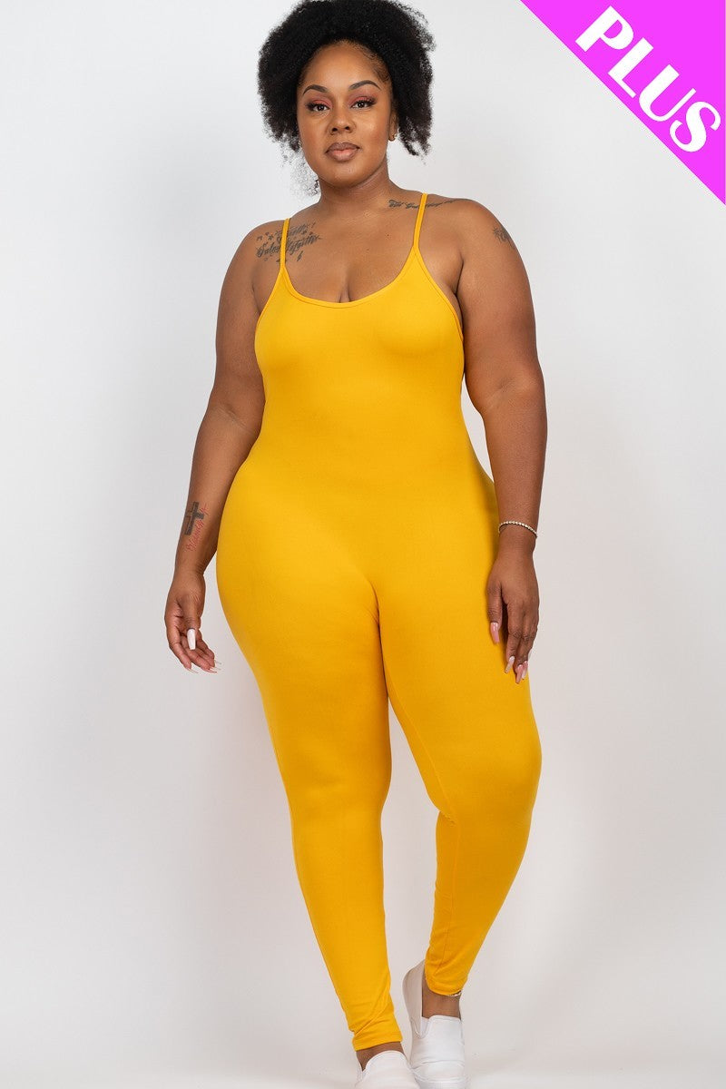 Solid Bodycon Cami Jumpsuit - FabulousFixx