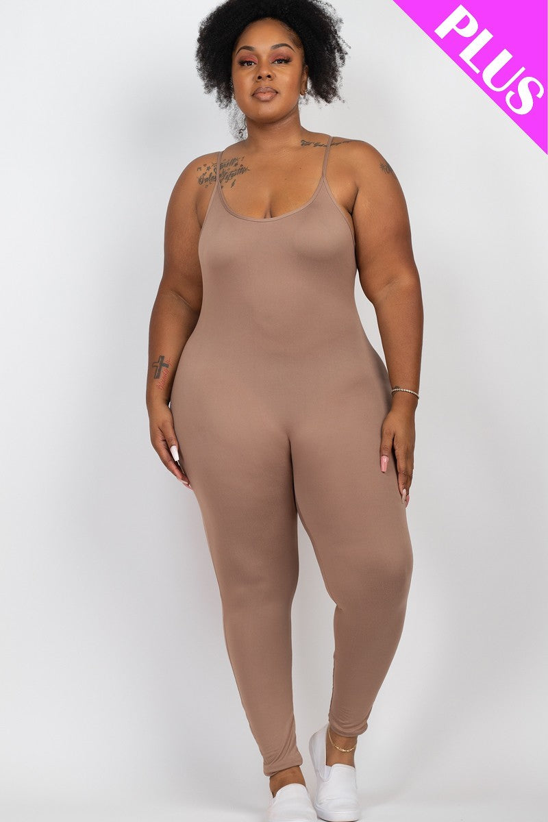 Solid Bodycon Cami Jumpsuit - FabulousFixx