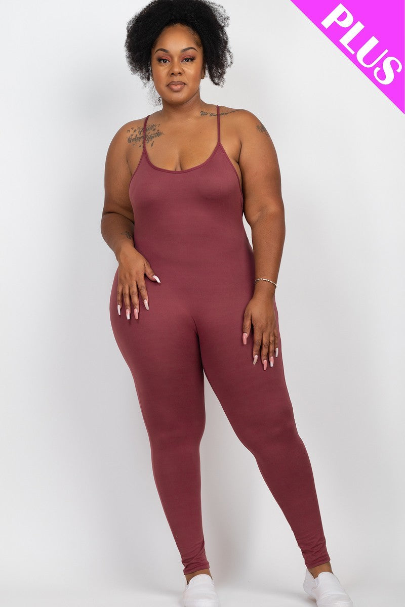 Solid Bodycon Cami Jumpsuit - FabulousFixx