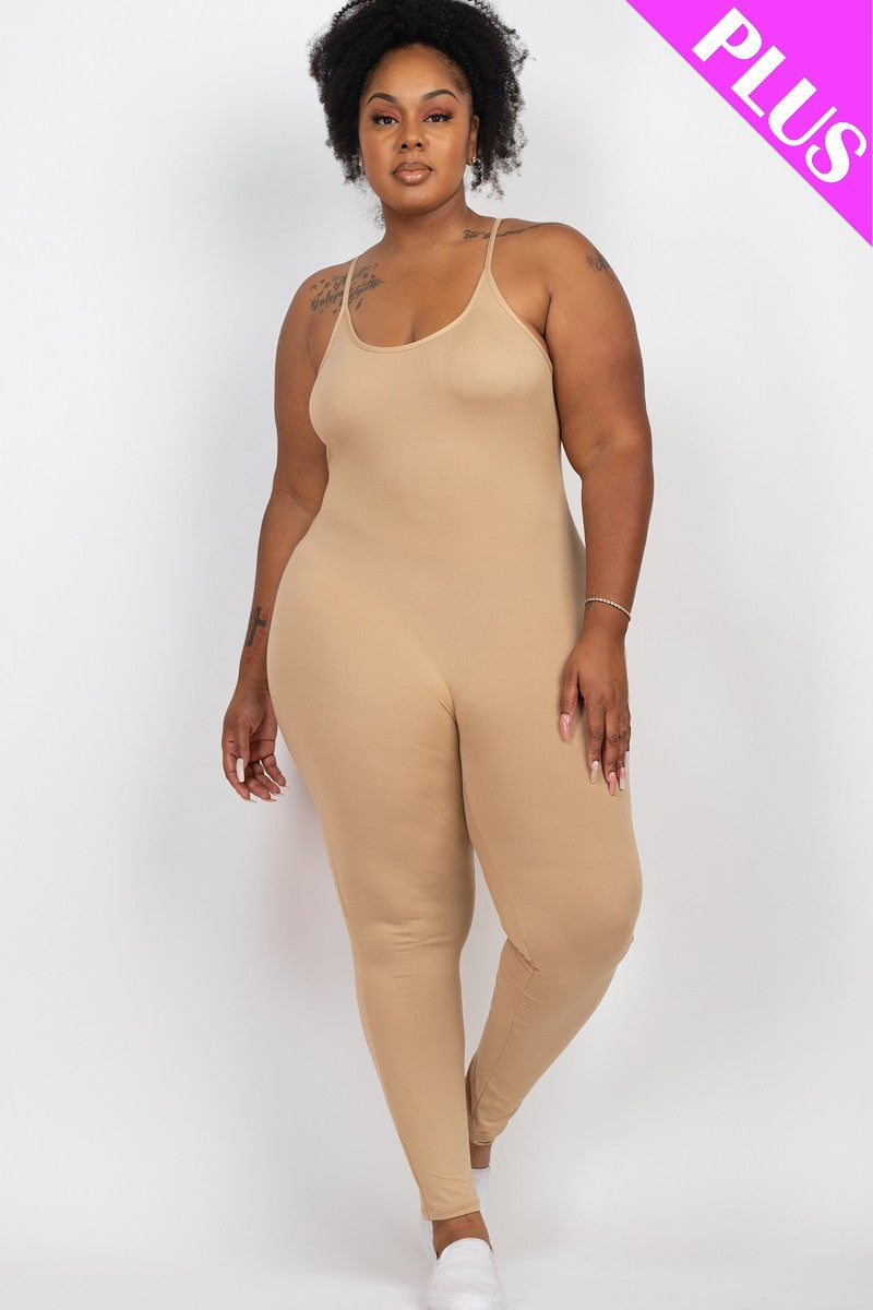 Solid Bodycon Cami Jumpsuit - FabulousFixx