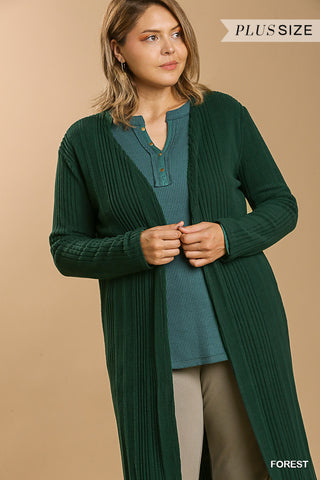 Junior Open Front Long Body Cardigan - FabulousFixx