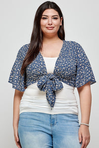 Junior Ditsy Floral Print Cropped Bolero Cardigan - FabulousFixx